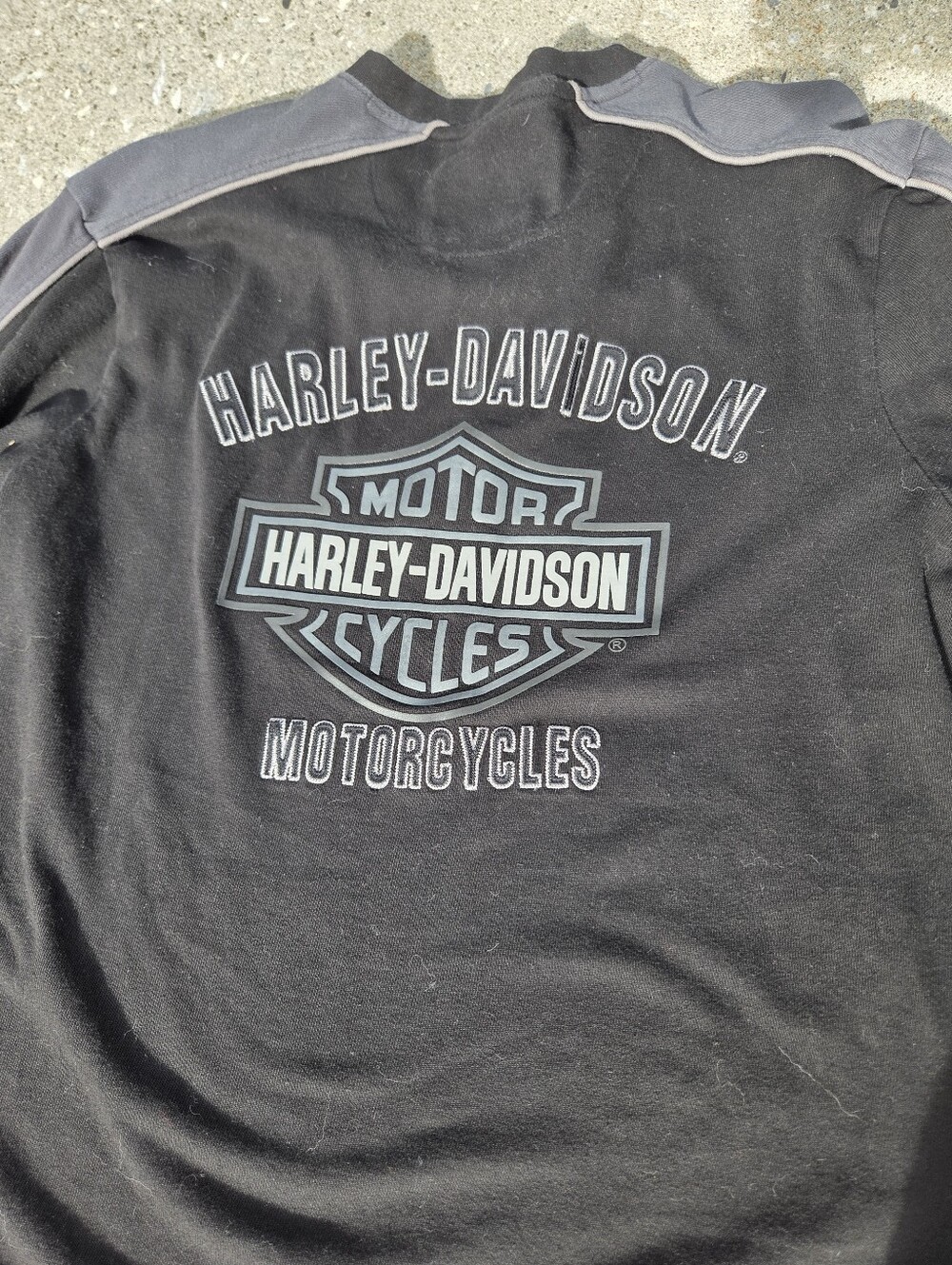 Harley-Davidson Men's L Colorblock Long Sleeve Shirt Sleeve Back Graphics